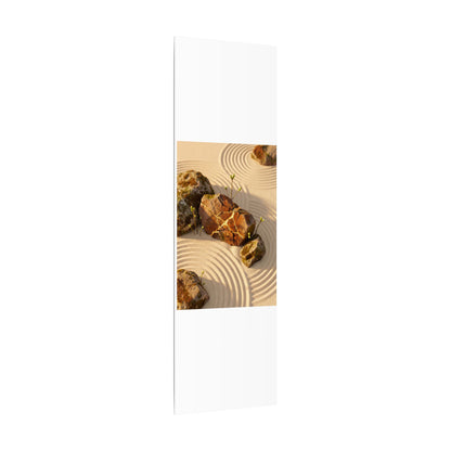 Kanso Rock Garden Canvas Art - Kintsugi Crackle Gold