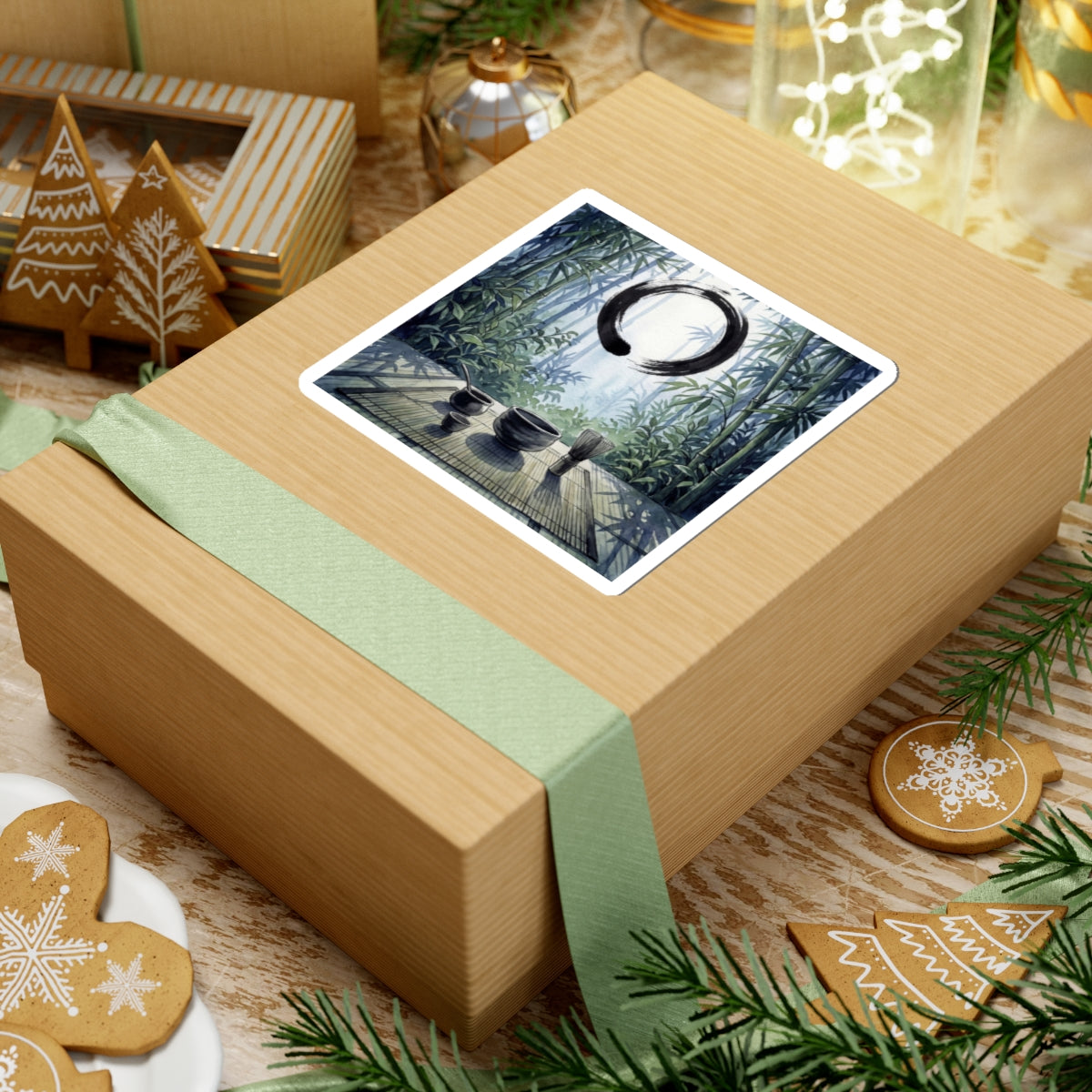 Tea Ceremony Sticker | Summer Zen Enso Art Art Print