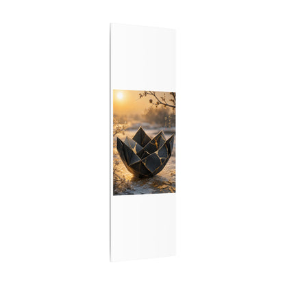 Kintsugi Paper Fold in Golden Hour | Gold Repair Canvas Art