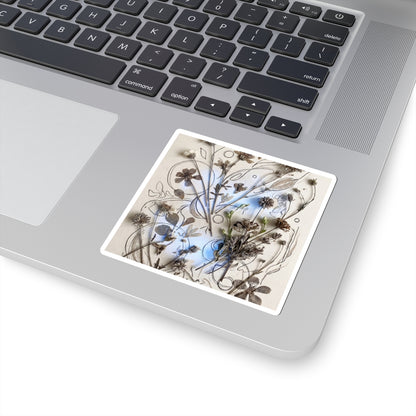 Dried Flowers Spring Sticker | Japandi Elegant Design Art Print