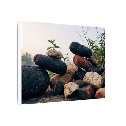 River Stones Canvas Art | Spring Kintsugi Broken Beauty Art