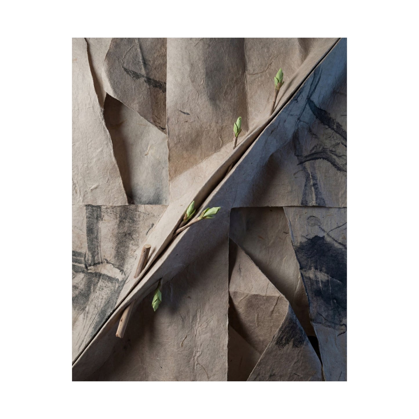 Moonlight Paper Fold Wall Art Print - Japandi Datsuzoku