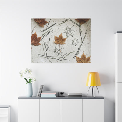 Ceramic Bowl Autumn Canvas Art | Japandi Elegant Design