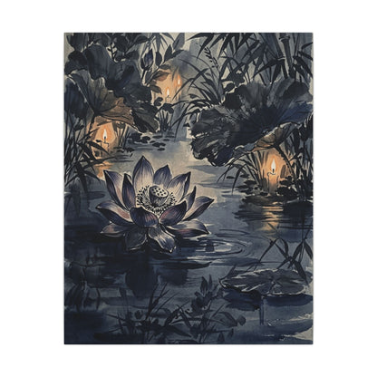 Fukinsei Lotus Flower Canvas Art - Zen Sumi E