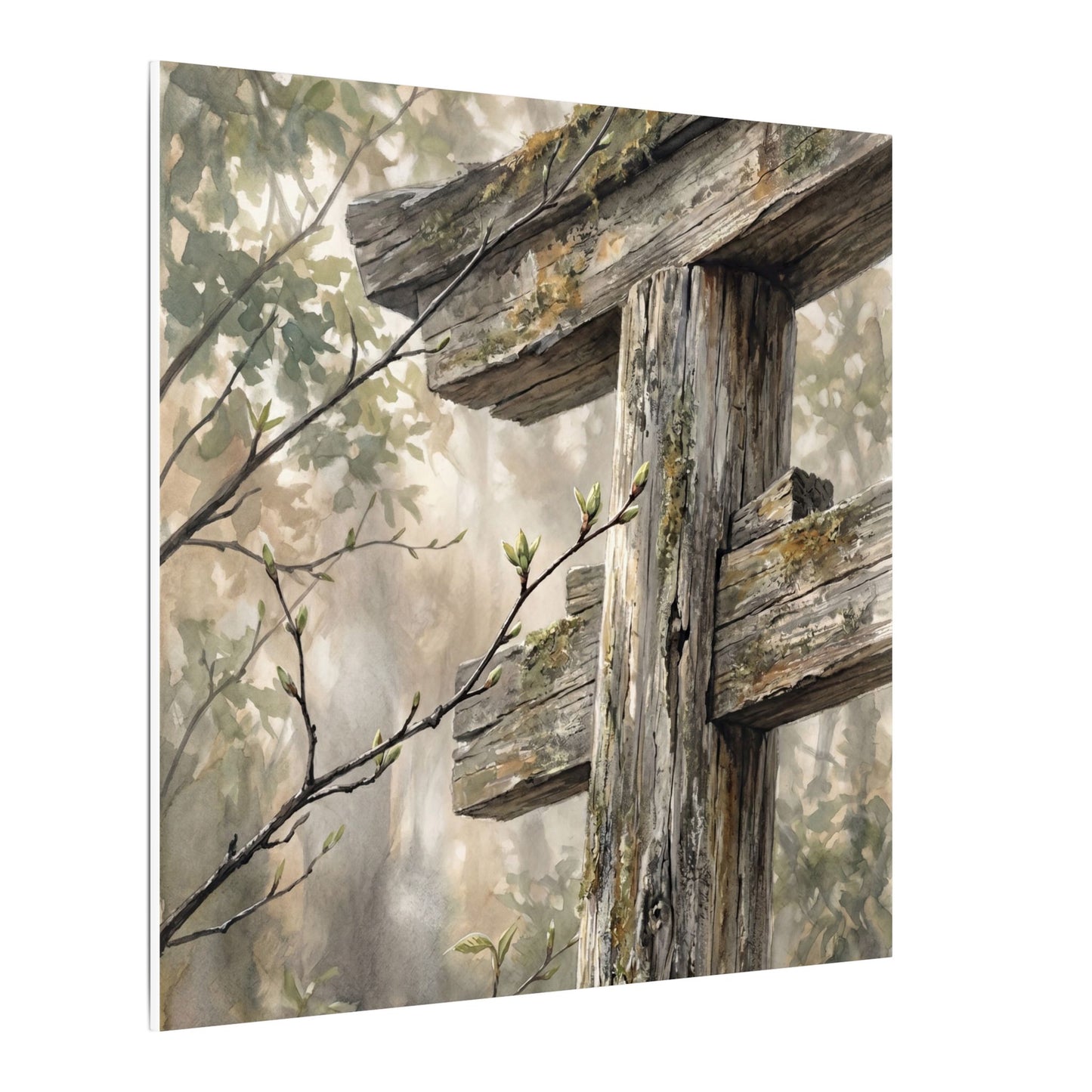 Torii Gate Spring Canvas Art | Japandi Neutral Design