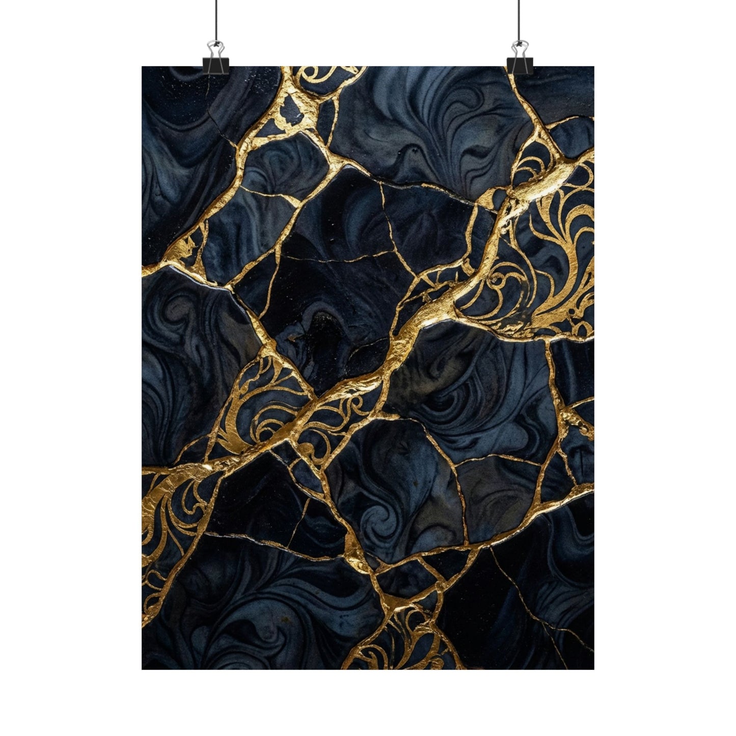Kintsugi Gold Vein Wall Art Print Art Print