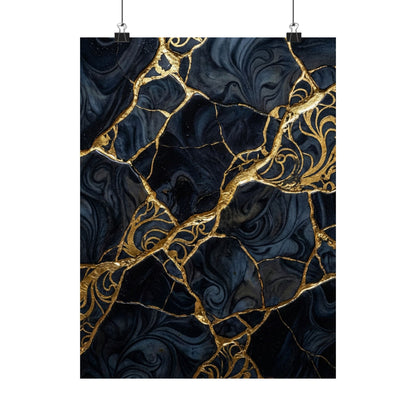 Kintsugi Gold Vein Wall Art Print Art Print