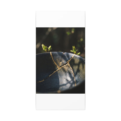 Seijaku Broken Pottery Canvas Art - Dark Japandi Shadow Zen