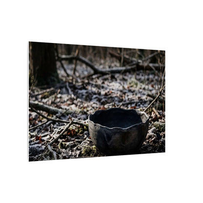 Dappled Ceramic Bowl Canvas Art - Dark Japandi Kanso
