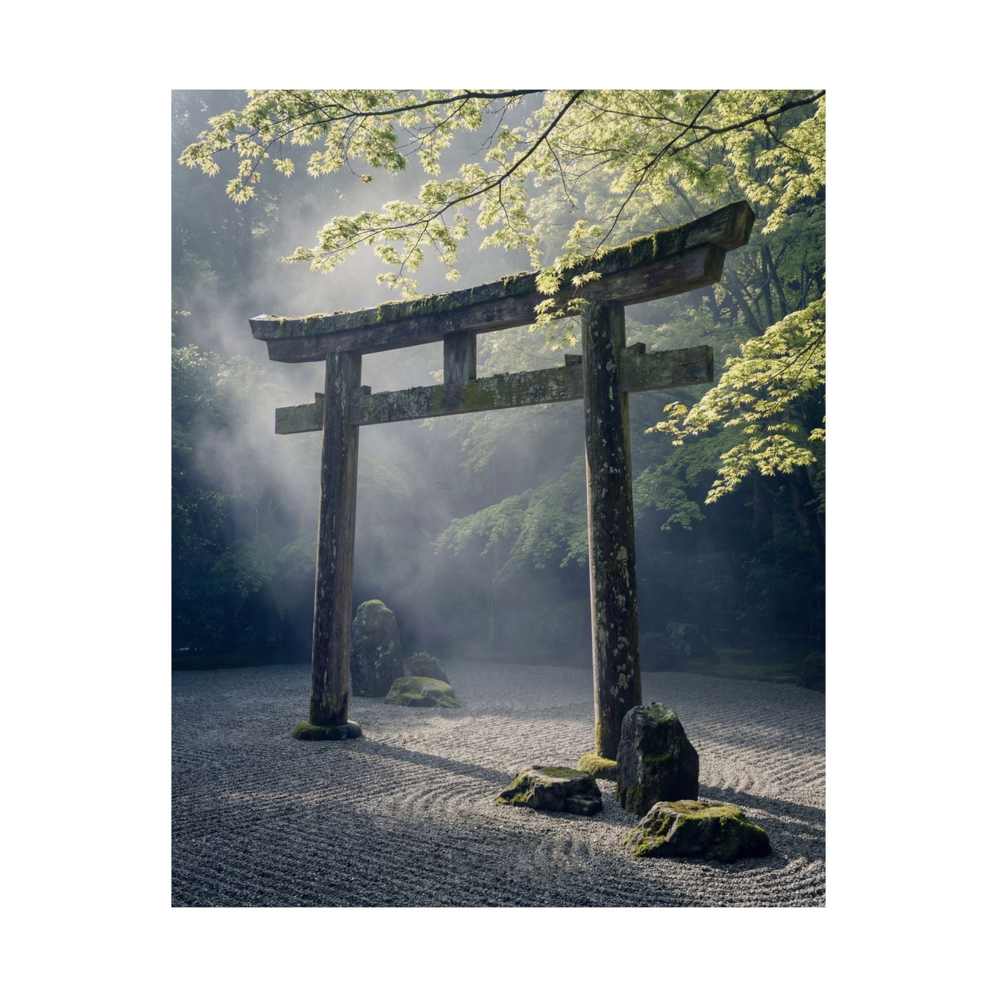 Tranquil Torii Gate Wall Art Print - Karesansui Zen