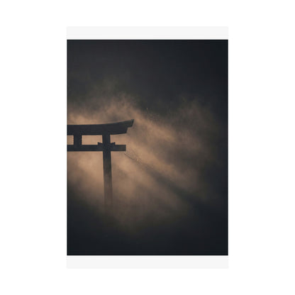Spring Torii Gate Shadow Zen Wall Art Print | Luxurious Decor