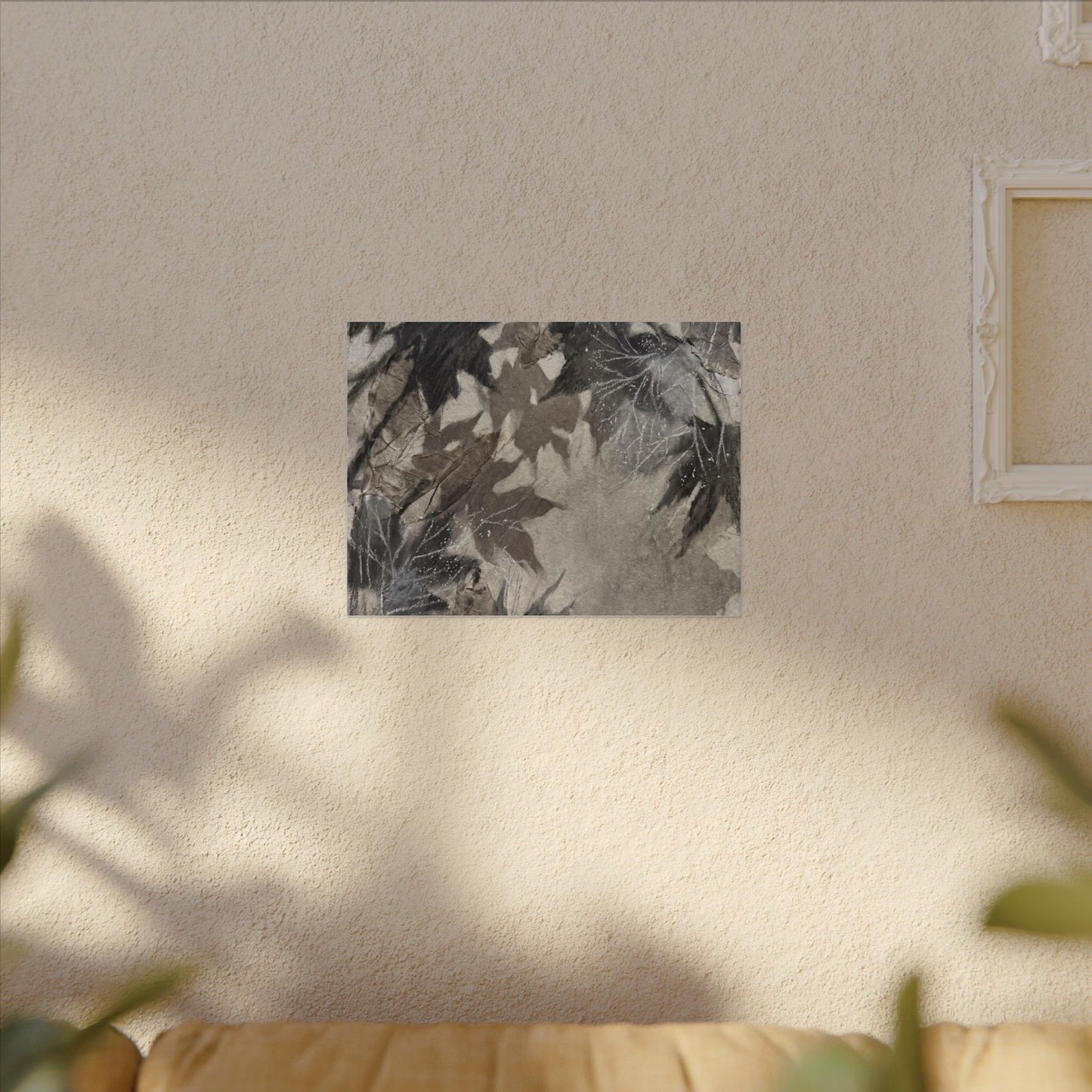 Shadow Play Texture Canvas Art | Cozy Japandi Art