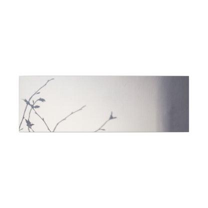 Japandi Shadow Play in Dawn | Japanese Pattern Canvas Art