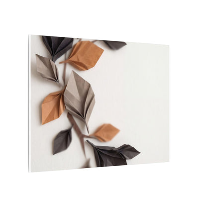 Paper Fold Autumn Canvas Art | Japandi Earthy Design