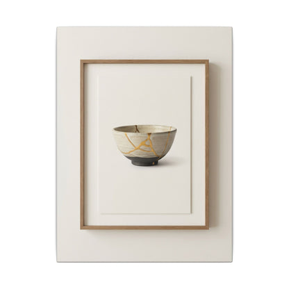 Kintsugi Charcoal Canvas Art