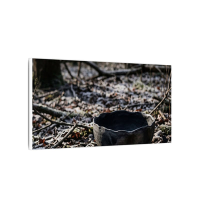 Dappled Ceramic Bowl Canvas Art - Dark Japandi Kanso