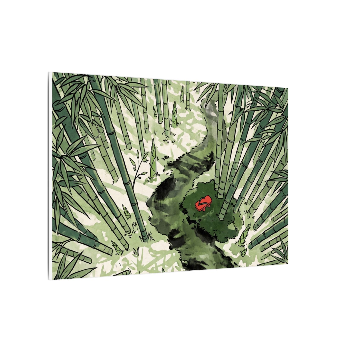 Peaceful Bamboo Grove Canvas Art - Ukiyo E Inspired Zen