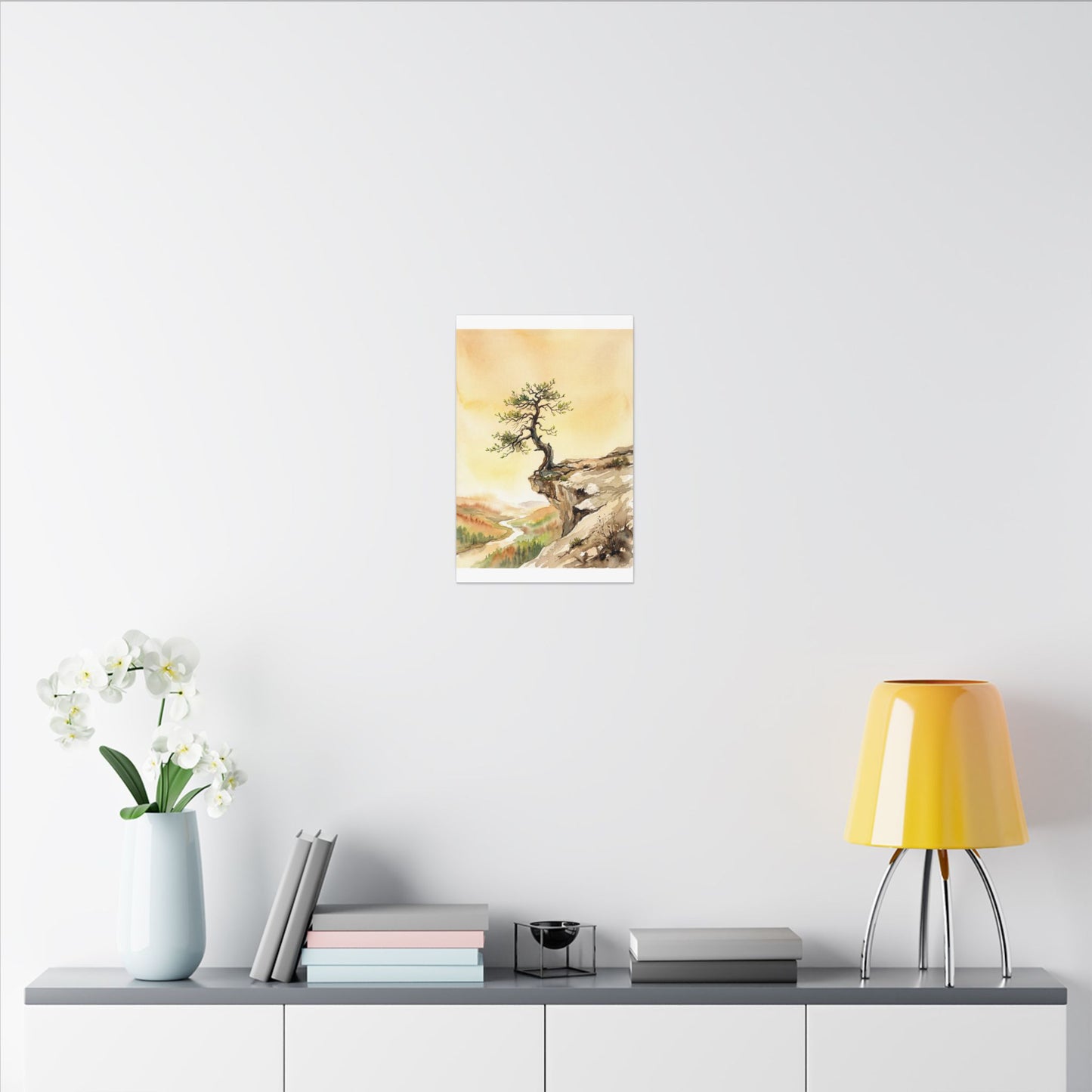 Golden Hour Pine Tree Canvas Art - Japandi Fukinsei