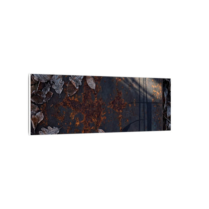 Shibui Rust Patina Canvas Art - Dark Japandi Charcoal Ink