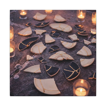 Winter Broken Pottery Broken Beauty Canvas Art | Beautiful Decor