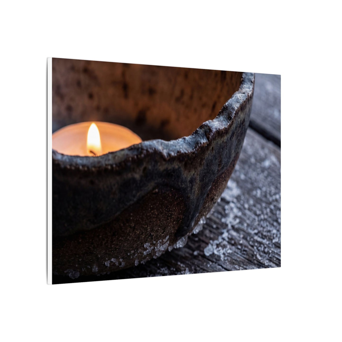 Atmospheric Ceramic Bowl Canvas Art - Moody Minimal Dark Japandi