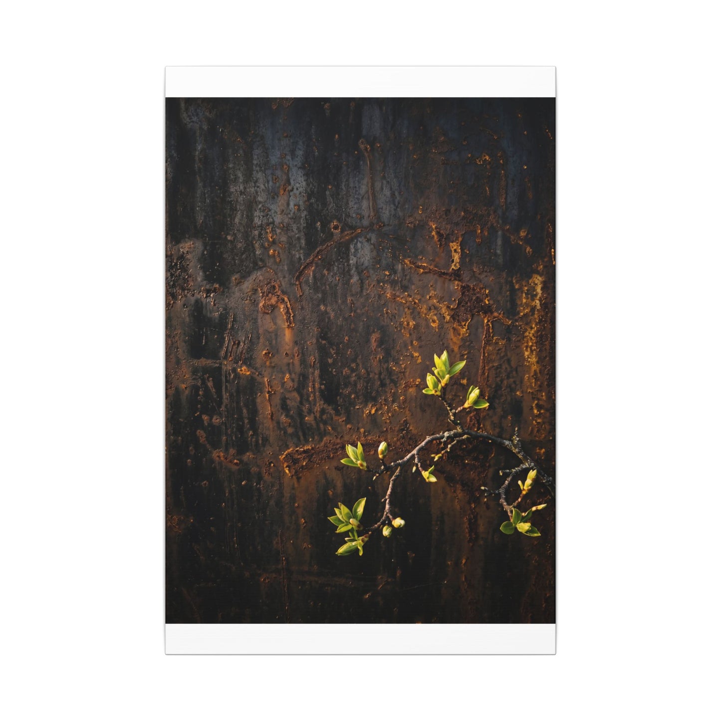 Golden Hour Rust Patina Canvas Art - Dark Japandi Fukinsei