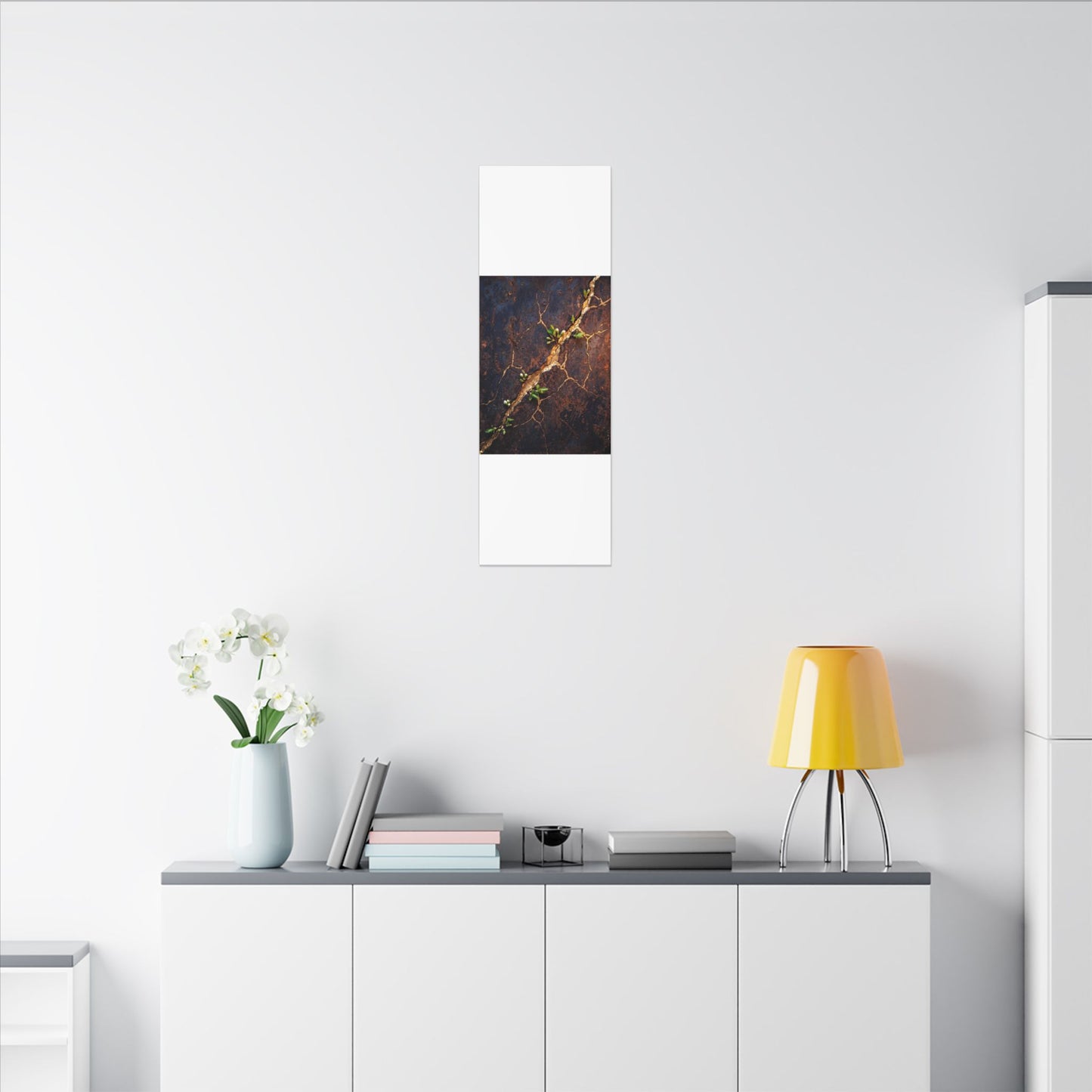 Rust Patina Spring Canvas Art | Kintsugi Resilient Design