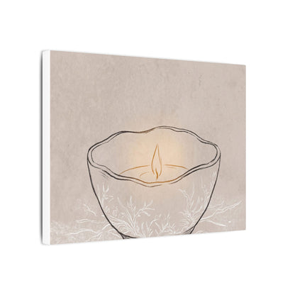 Ceramic Bowl Minimal Line Canvas Art | Neutral Japandi Art