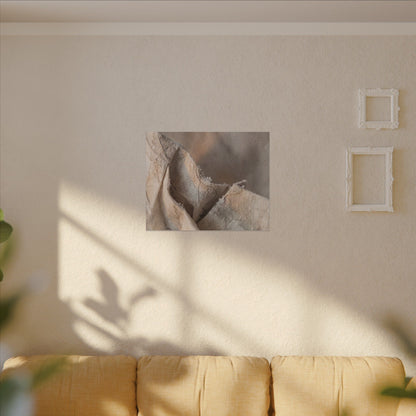 Japandi Paper Fold in Candlelight | Watercolor Canvas Art