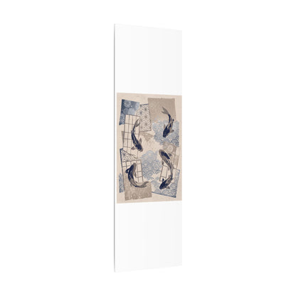 Earthy Koi Pond Canvas Art - Japanese Pattern Japandi