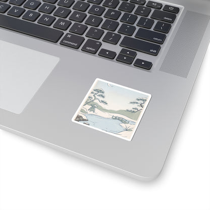 Ma Moonlit Garden Sticker - Japandi Minimal Line