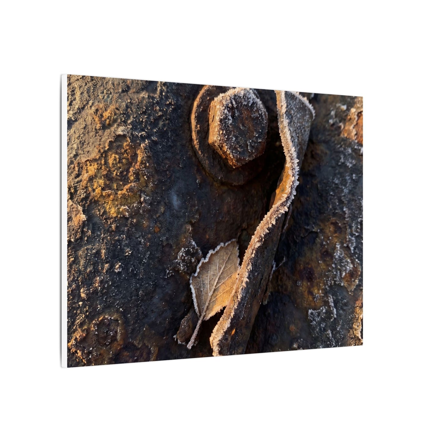 Moody Rust Patina Canvas Art - Moody Minimal Dark Japandi