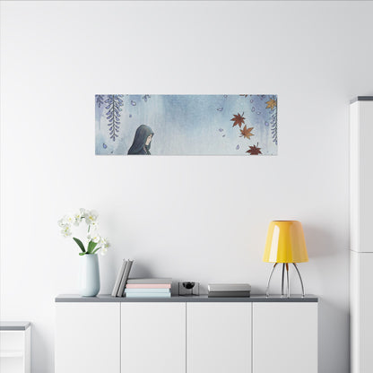 Zen Wisteria in Moonlight | Ukiyo E Inspired Canvas Art