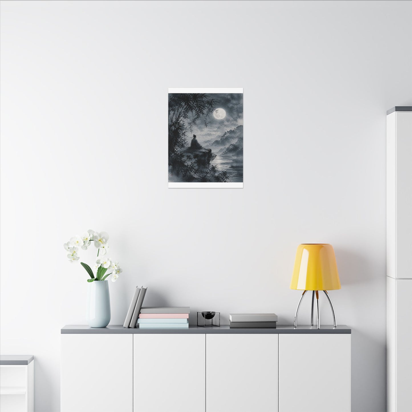 Ink Brushstroke Sumi E Canvas Art | Serene Zen Art