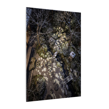Moonlit Garden Japanese Pattern Canvas Art | Elegant Japandi Art
