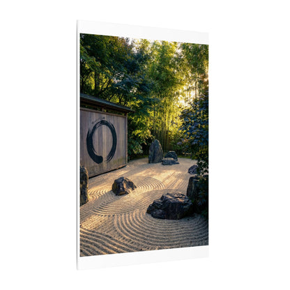 Rock Garden Enso Canvas Art | Tranquil Zen Art