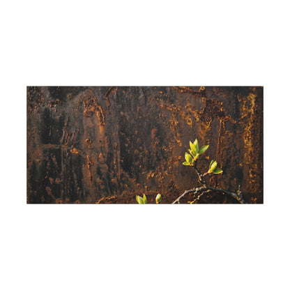 Golden Hour Rust Patina Canvas Art - Dark Japandi Fukinsei