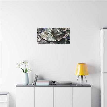 Shibui Paper Fold Canvas Art - Japandi Japanese Pattern