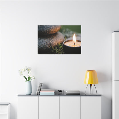 Warm River Stones Canvas Art - Japanese Pattern Japandi