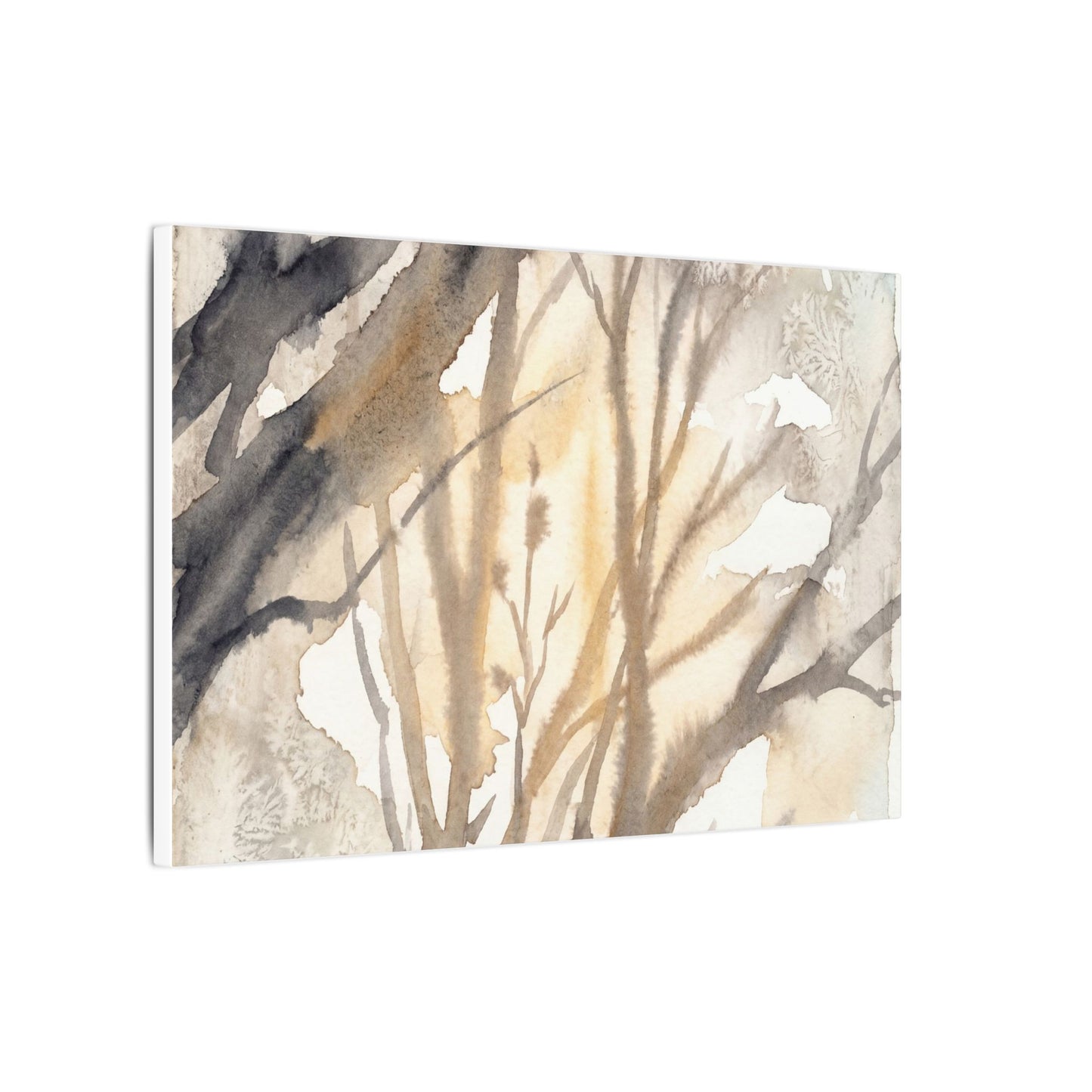 Ma Shadow Play Canvas Art - Japandi Watercolor