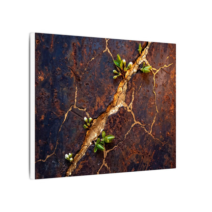 Rust Patina Spring Canvas Art | Kintsugi Resilient Design