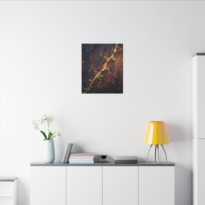 Rust Patina Spring Canvas Art | Kintsugi Resilient Design