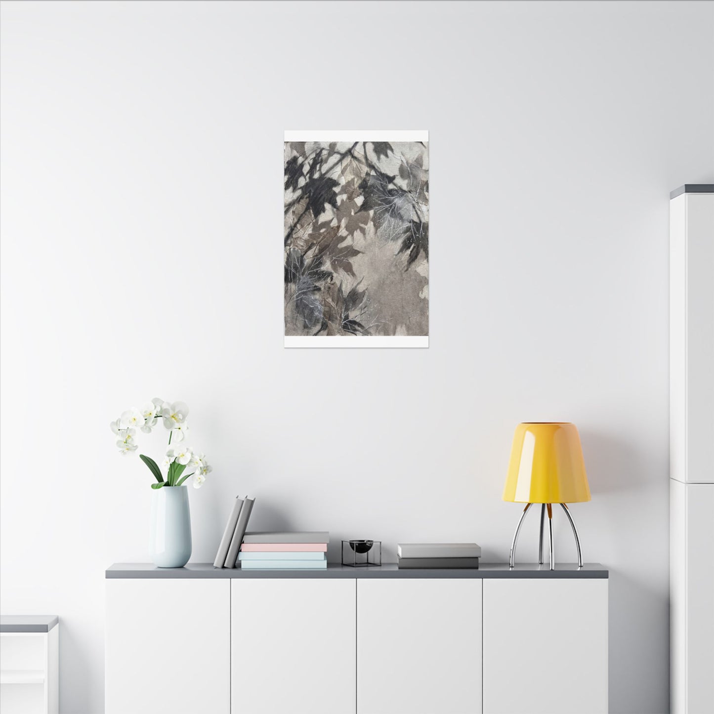 Shadow Play Texture Canvas Art | Cozy Japandi Art