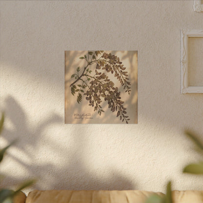 Spring Wisteria Herbarium Canvas Art | Earthy Decor