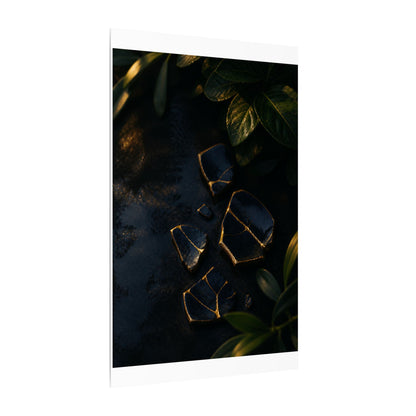 Summer Broken Pottery Moody Minimal Canvas Art | Atmospheric Decor