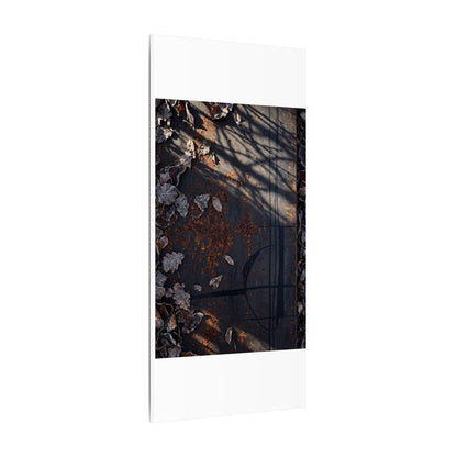 Shibui Rust Patina Canvas Art - Dark Japandi Charcoal Ink