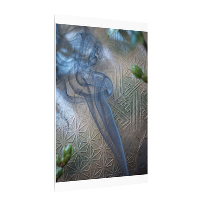Spring Incense Smoke Japanese Pattern Canvas Art | Neutral Decor