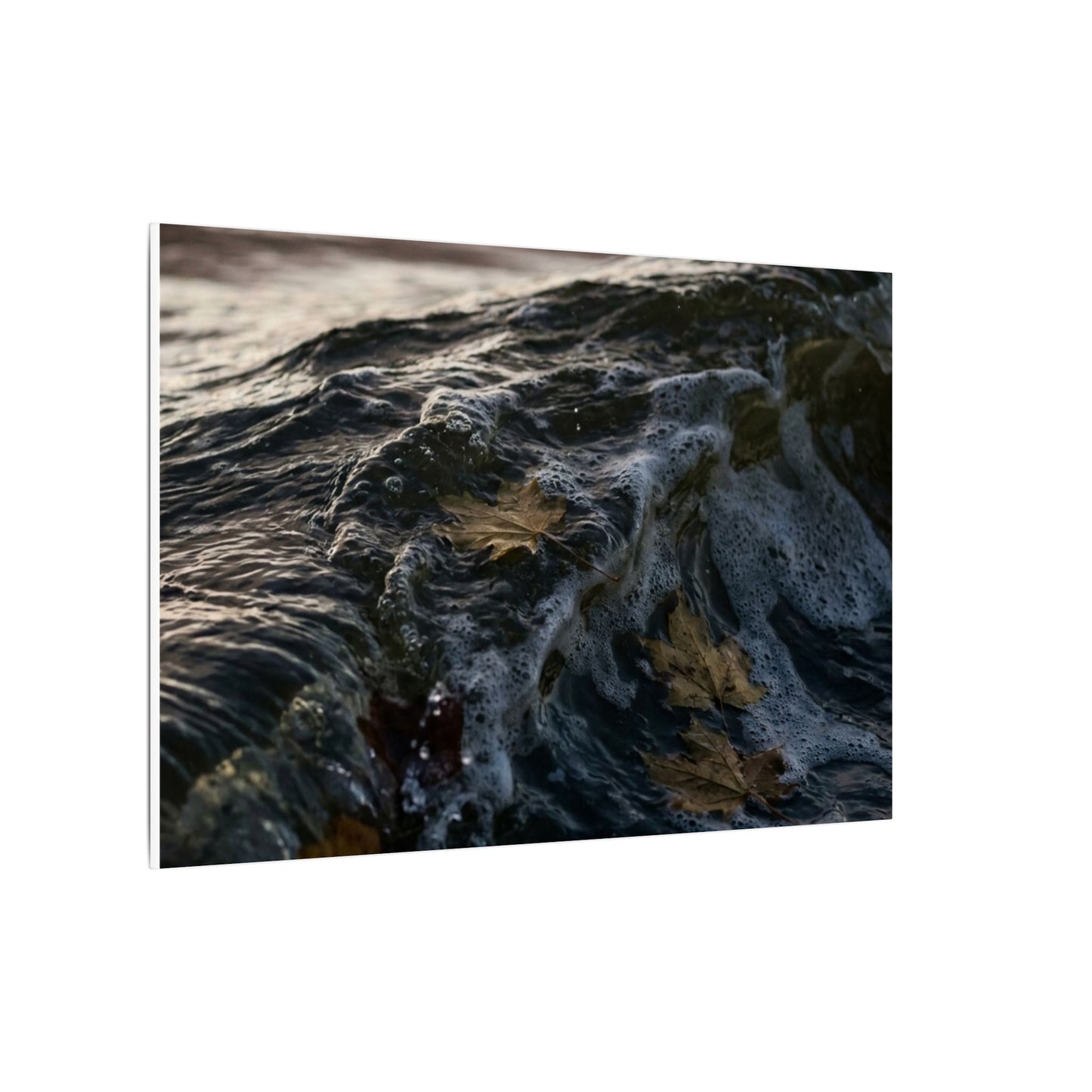 Dark Japandi Ocean Wave in Dawn | Moody Minimal Canvas Art