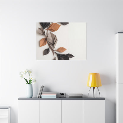 Paper Fold Autumn Canvas Art | Japandi Earthy Design
