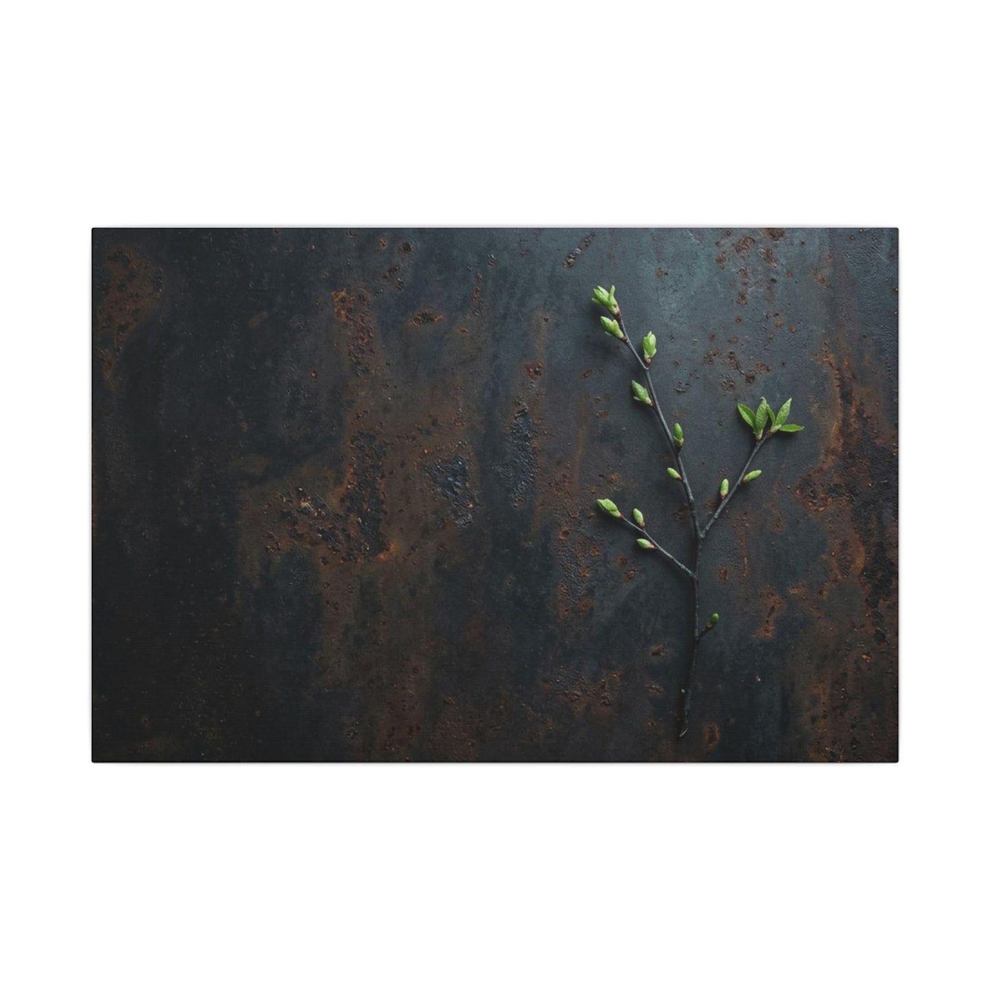Rust Patina Moody Minimal Canvas Art | Moody Dark Japandi Art